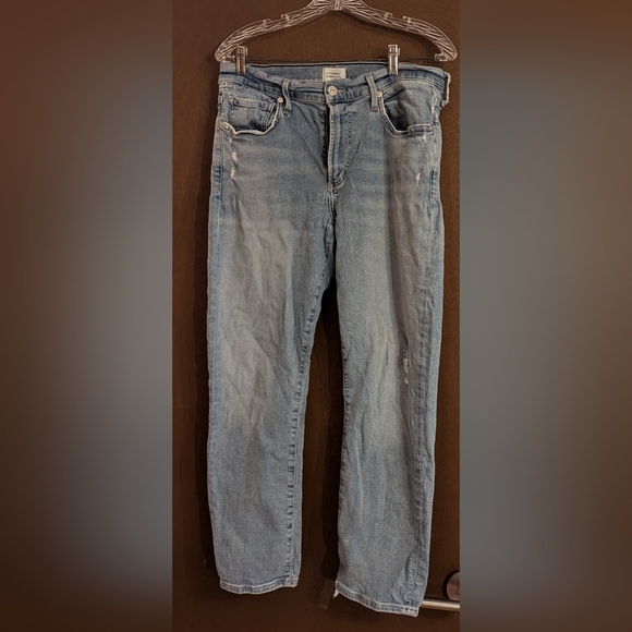 Citizens of Humanity Jeans Womens  Ella Mid Rise Crop Light Wash Size 31 - Picture 2 of 8